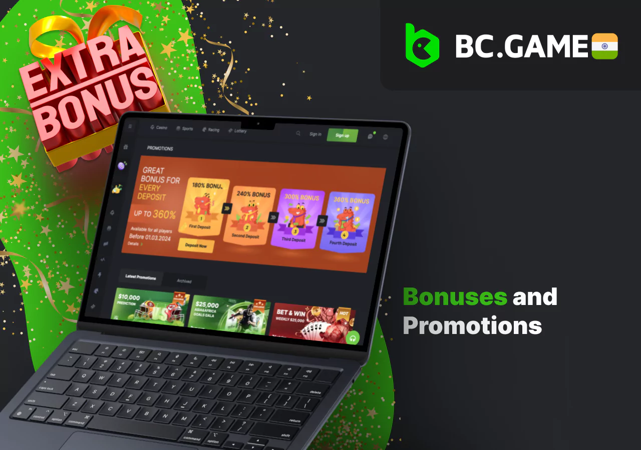 Bonus program for registered users of the bookmaker's platform